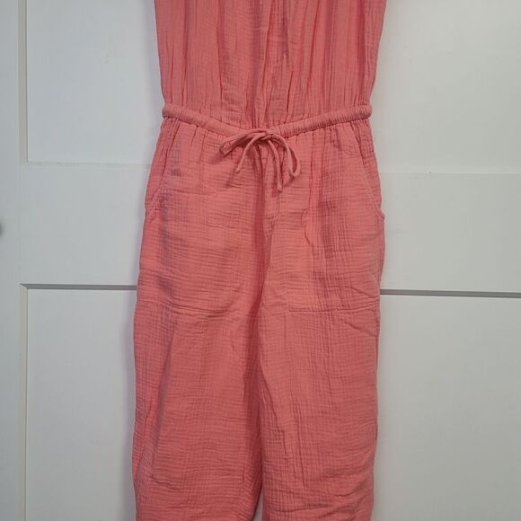 Evereve Coral Jumpsuit with Spaghetti Straps and Elastic Waist, Small - Picture 5 of 12
